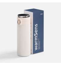Смарт-бутылка c заменяемой батарейкой warmSens, молочно-белая