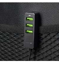 АЗУ 1 USB + 3 USB для пассажиров, QC 3.0, 7Аa