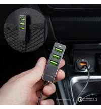 АЗУ 1 USB + 3 USB для пассажиров, QC 3.0, 7Аa