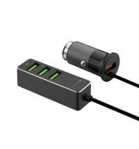 АЗУ 1 USB + 3 USB для пассажиров, QC 3.0, 7Аa