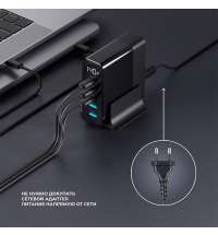 Зарядная станция 3xUSB Type-C, 2xUSB, PD, QC, 140Вт