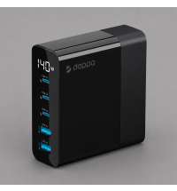 Зарядная станция 3xUSB Type-C, 2xUSB, PD, QC, 140Вт