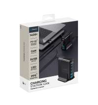 Зарядная станция 3xUSB Type-C, 2xUSB, PD, QC, 140Вт