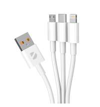 Дата-кабель 3 в 1: micro USB, USB-C, Ligthning, 1.2м