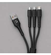 Дата-кабель&nbsp;Armor&nbsp;3&nbsp;в&nbsp;1:&nbsp;micro&nbsp;USB,&nbsp;USB-C,&nbsp;Ligthning,&nbsp;1.2м