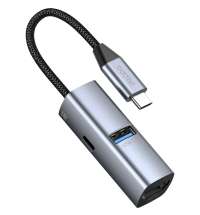 USB-хаб 3 в 1 USB-C - USB-A3.0 + USB-C PD100Вт + HDMI