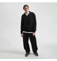 Толстовка на молнии унисекс Флоу (Flow), черная, размер 5XL/6XL
