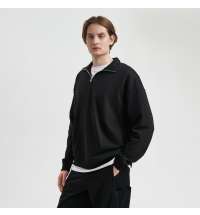 Толстовка на молнии унисекс Флоу (Flow), черная, размер 5XL/6XL