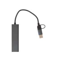USB-хаб &laquo;Command&raquo; с коннектором 2-в-1 USB-C и USB-A, 2.0/3.0