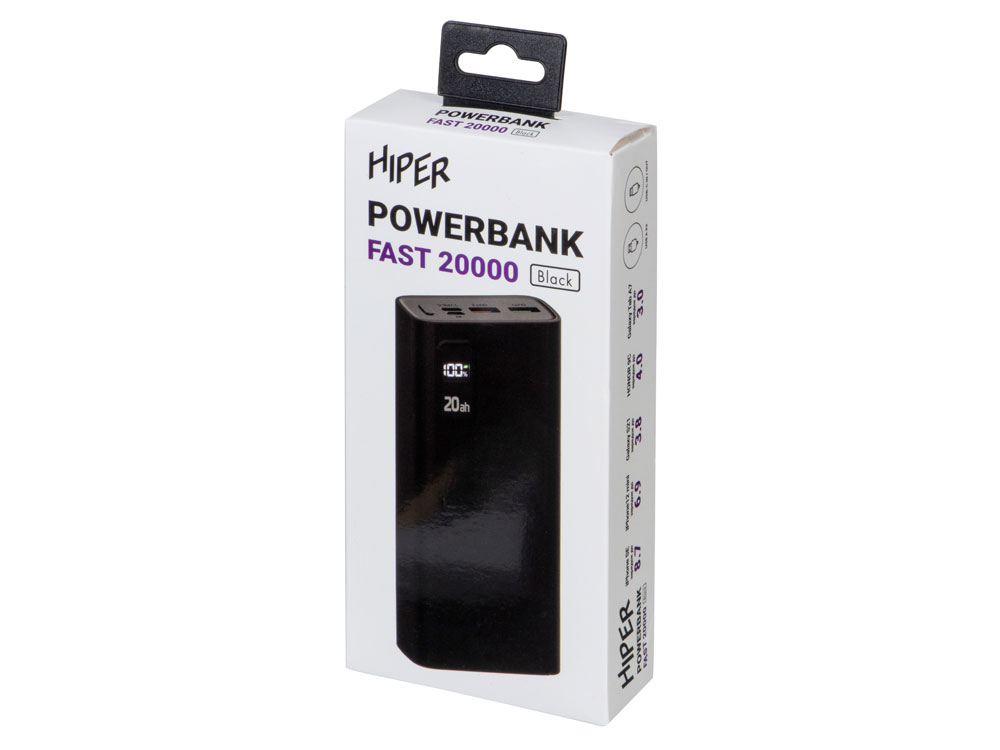 Портативный внешний аккумулятор &laquo;FAST&raquo;, 20000 mAh