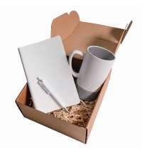 Набор подарочный ARTKITS: ежедневник, ручка, кружка с цветным дном, стружка, коробка
