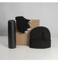 Набор подарочный GET WARM: перчатки, шапка, термос