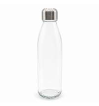 Бутылка стеклянная с манжетой и держателем Glassy, синяя