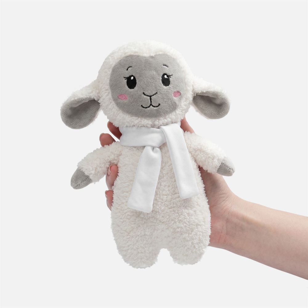 Мягкая игрушка Beastie Toys, овечка с белым шарфом