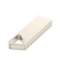 USB flash-карта SPLIT (16Гб), серебристая, 3,6х1,2х0,5 см, металл