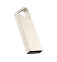 USB flash-карта SPLIT (16Гб), серебристая, 3,6х1,2х0,5 см, металл
