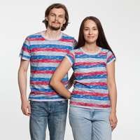 Футболка мужская RAYET двусторонняя, красная с синим