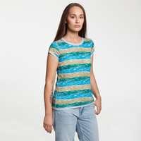 Футболка женская RAYET LADY двусторонняя, голубая с зеленым