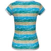 Футболка женская RAYET LADY двусторонняя, голубая с зеленым