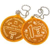 Пешеходный светоотражатель &laquo;Круг&raquo;, оранжевый