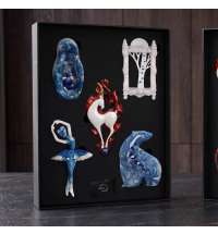 Набор елочных игрушек: Балерина, Огненная коза, Белый медведь, Белая береза, Русская матрешка