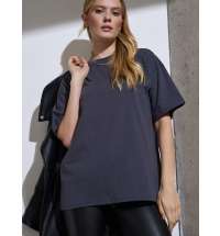 Футболка Oversize Premium, темно-серая (антрацит)