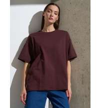 Футболка Oversize Premium, коричневая (шоколад)