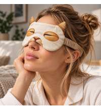 Маска для сна КИТИ c обшитой резинкой
