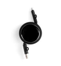 Складной кабель с переходниками pocketCoil, черный