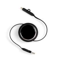 Складной кабель с переходниками pocketCoil, черный