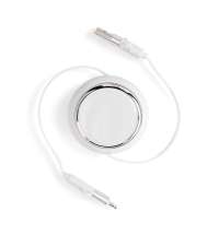 Складной кабель с переходниками pocketCoil, белый