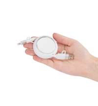 Складной кабель с переходниками pocketCoil, белый