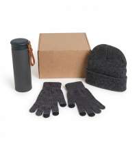 Набор подарочный GET WARM-2: перчатки, шапка, термос