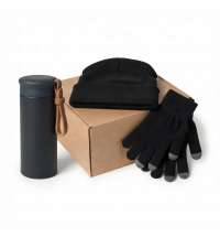 Набор подарочный GET WARM-2: перчатки, шапка, термос