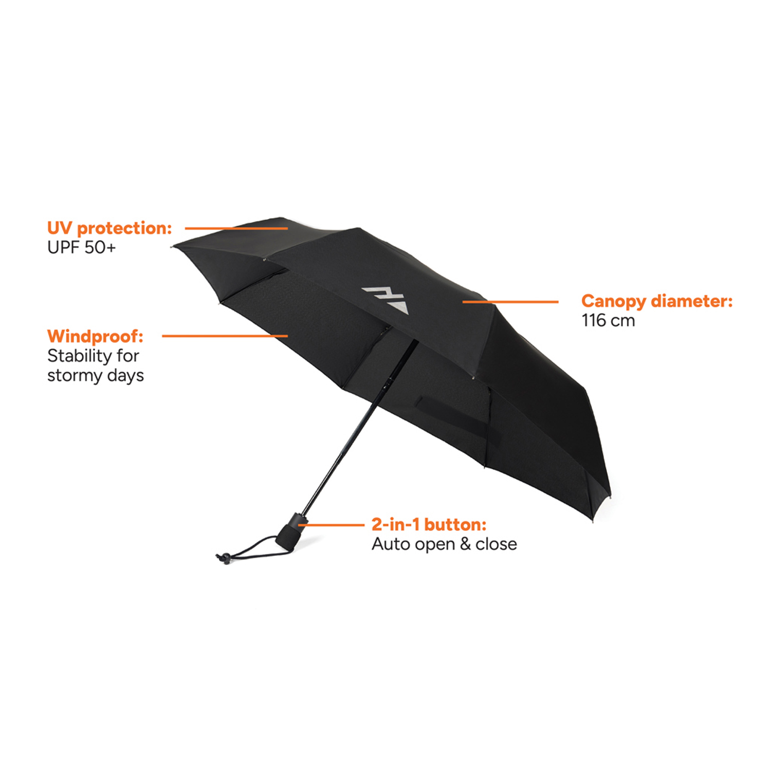Автоматический складной зонт Nordic Drift Trail AWARE&trade; RPET, UPF 50+, d116 см