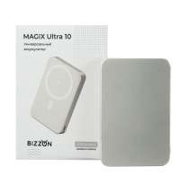 Универсальный аккумулятор MAGIX Ultra 10 (10000мАч) с быстрой и беспроводной зарядкой, серебристый