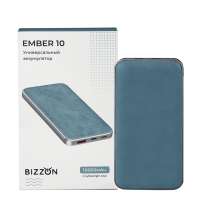 Универсальный аккумулятор EMBER 10 (10000мАч) с быстрой зарядкой, голубой