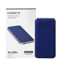 Универсальный аккумулятор EMBER 10 (10000мАч) с быстрой зарядкой, синий