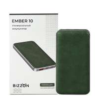 Универсальный аккумулятор EMBER 10 (10000мАч) с быстрой зарядкой, темно-зеленый
