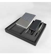 Набор подарочный  DENIM: ежедневник, ручка и power bank в коробке  с ложементом