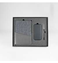 Набор подарочный  DENIM: ежедневник, ручка и power bank в коробке  с ложементом