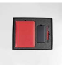 Набор подарочный BLISS: ежедневник, ручка и power bank в коробке  с ложементом