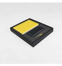 Набор подарочный POINT: ежедневник, ручка и power bank в коробке  с ложементом