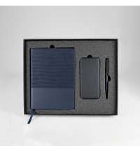 Набор подарочный RIFF: ежедневник, ручка и power bank в коробке  с ложементом