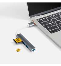 USB-хаб Slotto, серый