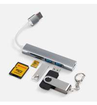 USB-хаб Slotto, серый