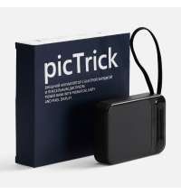 Внешний аккумулятор с пиксельным дисплеем picTrick 10000 мАч, черный